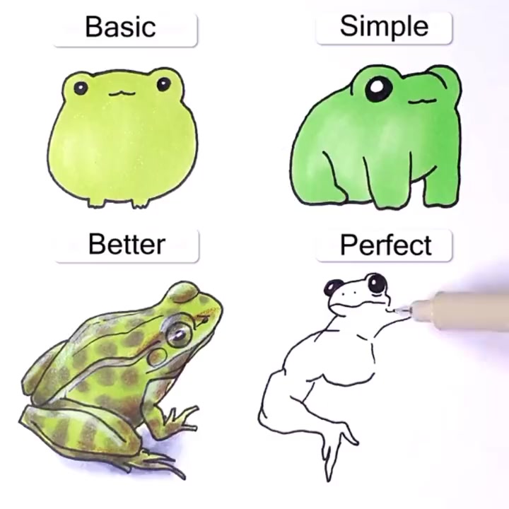 How to draw a frog